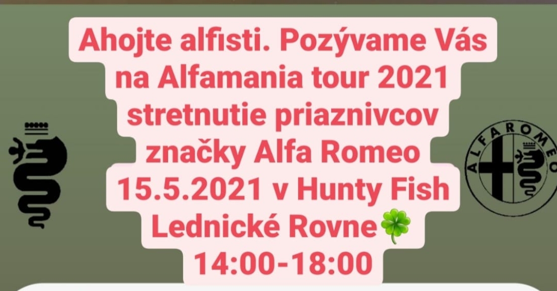 Alfamania tour 2021 - stretnutie po covide Lednické Rovne